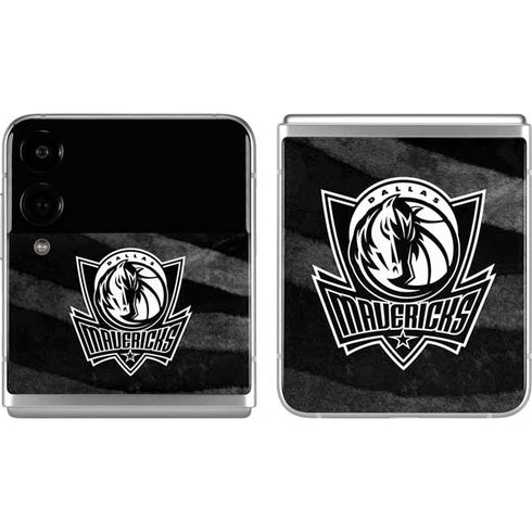 NBA Dallas Mavericks Black Animal Print Galaxy Z Flip4 5G Skin