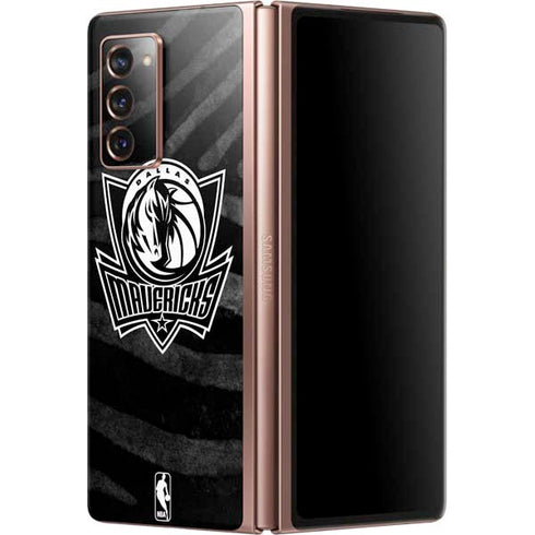 NBA Dallas Mavericks Black Animal Print Galaxy Z Fold2 5G Skin