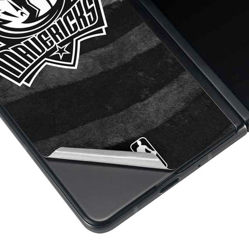 NBA Dallas Mavericks Black Animal Print Galaxy Z Fold4 5G Skin