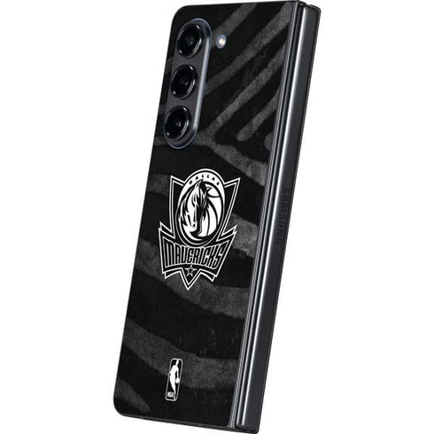 NBA Dallas Mavericks Black Animal Print Galaxy Z Fold5 5G Skin