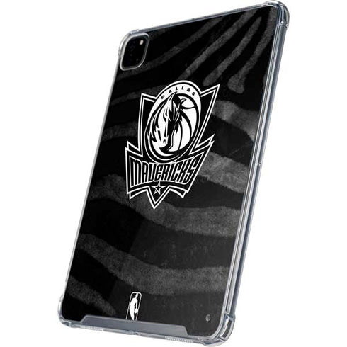 NBA Dallas Mavericks Black Animal Print iPad Pro 12.9in (2020) Clear Case