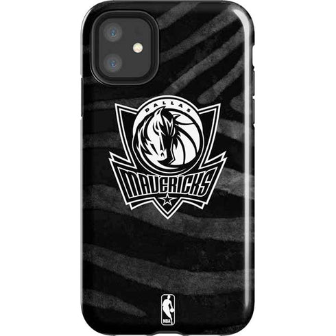 NBA Dallas Mavericks Black Animal Print iPhone 11 Impact Case