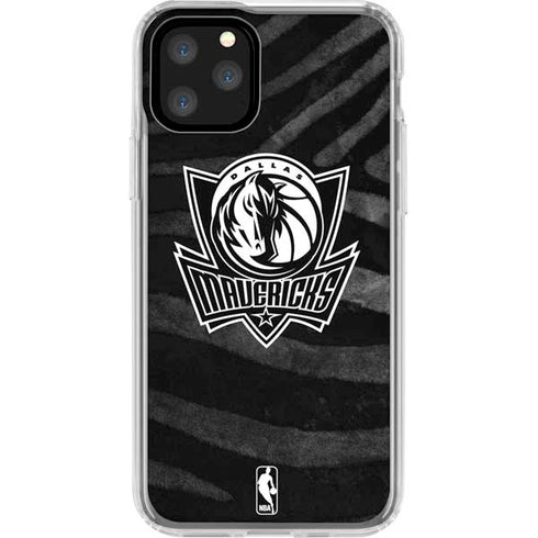 NBA Dallas Mavericks Black Animal Print iPhone 11 Pro Clear Case
