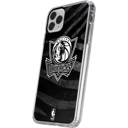 NBA Dallas Mavericks Black Animal Print iPhone 11 Pro Clear Case