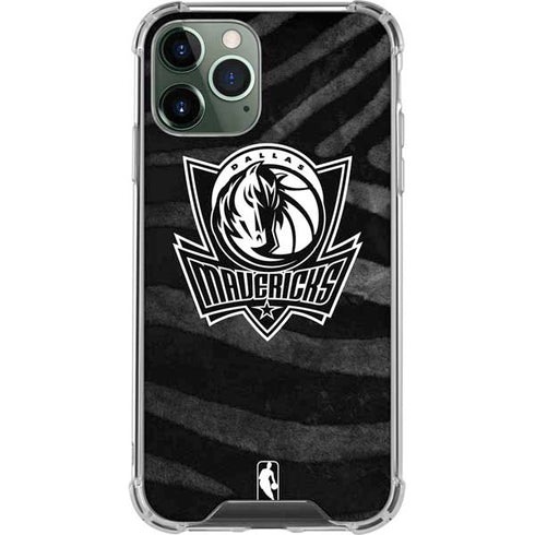 NBA Dallas Mavericks Black Animal Print iPhone 11 Pro Max Clear Case