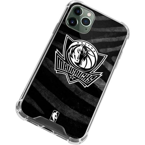 NBA Dallas Mavericks Black Animal Print iPhone 11 Pro Max Clear Case
