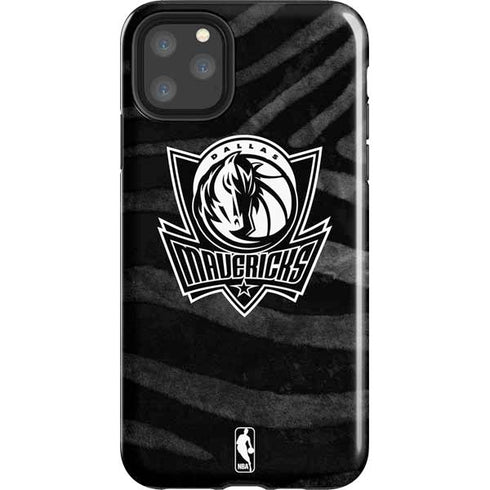 NBA Dallas Mavericks Black Animal Print iPhone 11 Pro Max Impact Case