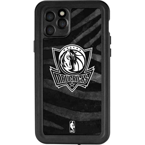 NBA Dallas Mavericks Black Animal Print iPhone 11 Pro Waterproof Case