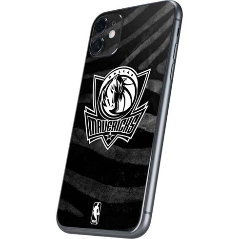 NBA Dallas Mavericks Black Animal Print iPhone 11 Skin