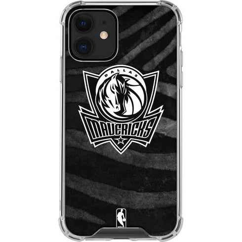 NBA Dallas Mavericks Black Animal Print iPhone 12 Mini Clear Case