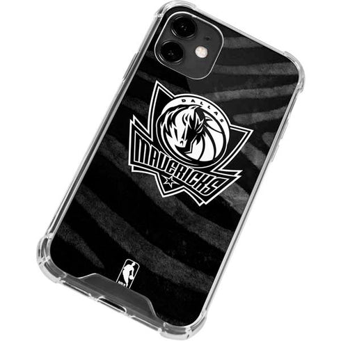 NBA Dallas Mavericks Black Animal Print iPhone 12 Mini Clear Case