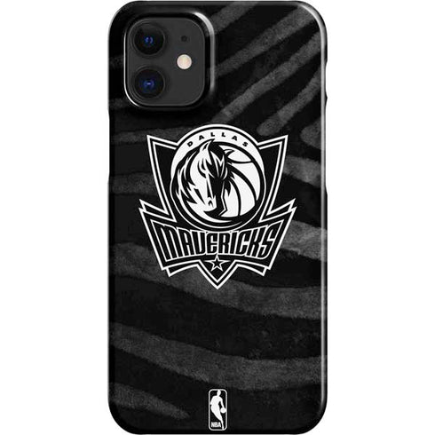 NBA Dallas Mavericks Black Animal Print iPhone 12 Mini Lite Case