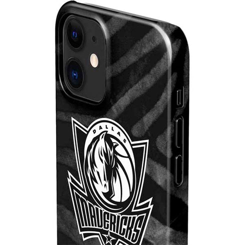 NBA Dallas Mavericks Black Animal Print iPhone 12 Mini Lite Case