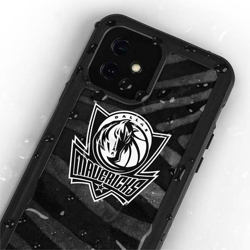 NBA Dallas Mavericks Black Animal Print iPhone 12 Mini Waterproof Case