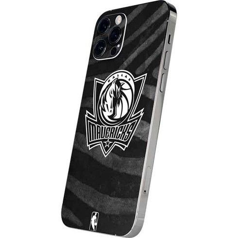 NBA Dallas Mavericks Black Animal Print iPhone 12 Pro Skin