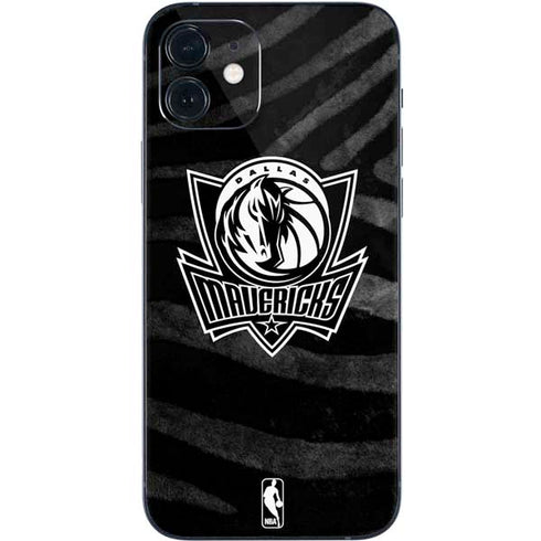 NBA Dallas Mavericks Black Animal Print iPhone 12 Skin