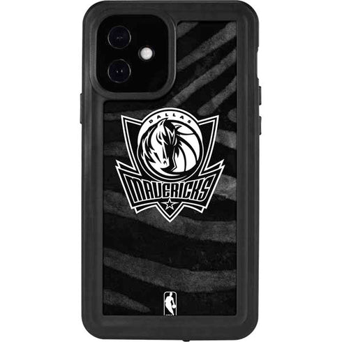 NBA Dallas Mavericks Black Animal Print iPhone 12 Waterproof Case