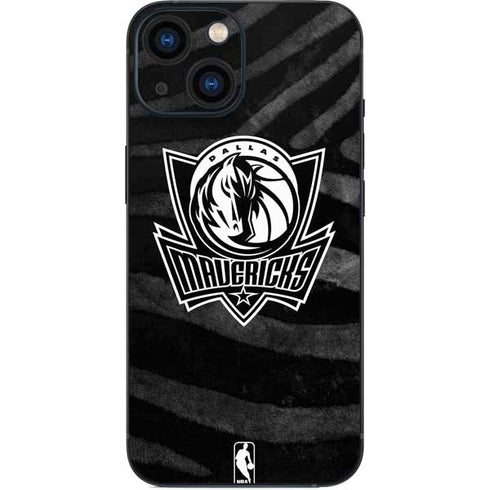 NBA Dallas Mavericks Black Animal Print iPhone 13 Mini Skin