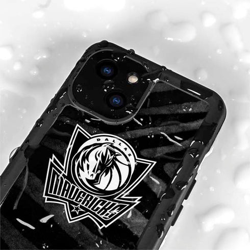 NBA Dallas Mavericks Black Animal Print iPhone 13 Mini Waterproof Case