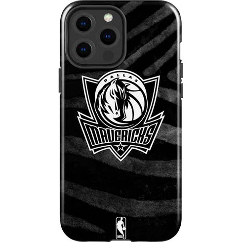 NBA Dallas Mavericks Black Animal Print iPhone 13 Pro Max Impact Case