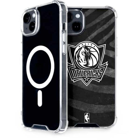 NBA Dallas Mavericks Black Animal Print iPhone 15 MagSafe Case