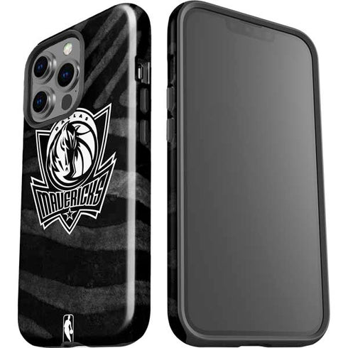 NBA Dallas Mavericks Black Animal Print iPhone 15 Pro Impact Case