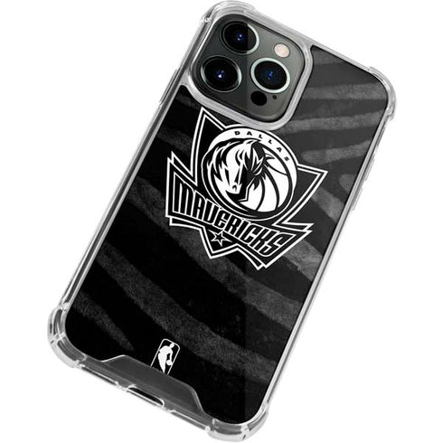 NBA Dallas Mavericks Black Animal Print iPhone 15 Pro Max Clear Case