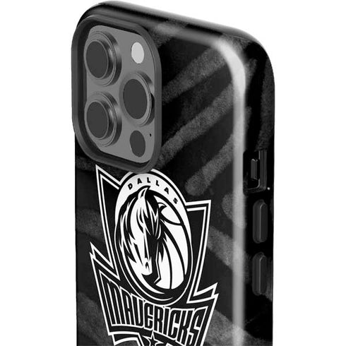 NBA Dallas Mavericks Black Animal Print iPhone 15 Pro Max Impact Case