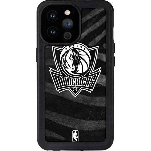 NBA Dallas Mavericks Black Animal Print iPhone 14 Pro Max Waterproof Case