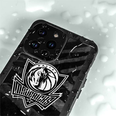 NBA Dallas Mavericks Black Animal Print iPhone 14 Pro Max Waterproof Case