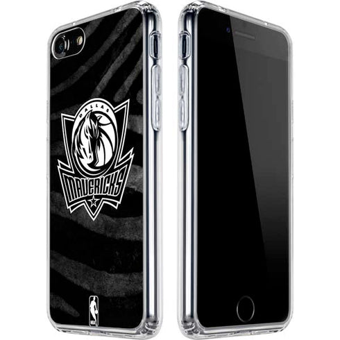 NBA Dallas Mavericks Black Animal Print iPhone SE (2nd & 3rd Gen) Clear Case