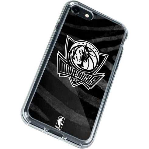 NBA Dallas Mavericks Black Animal Print iPhone SE (2nd & 3rd Gen) Clear Case