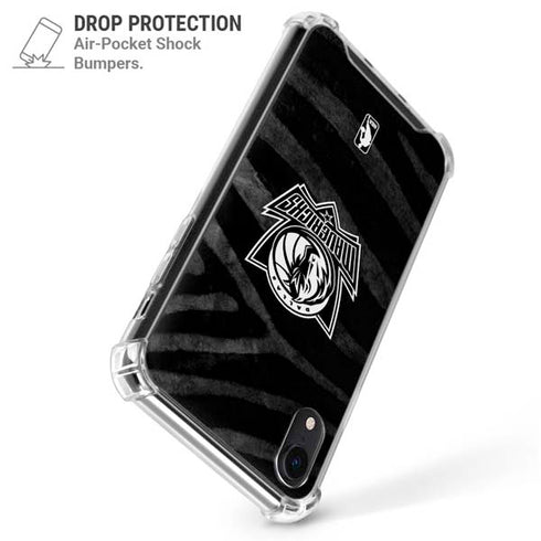 NBA Dallas Mavericks Black Animal Print iPhone XR Clear Case