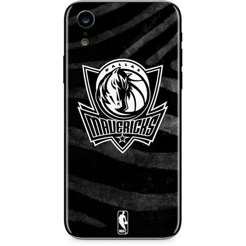 NBA Dallas Mavericks Black Animal Print iPhone XR Skin
