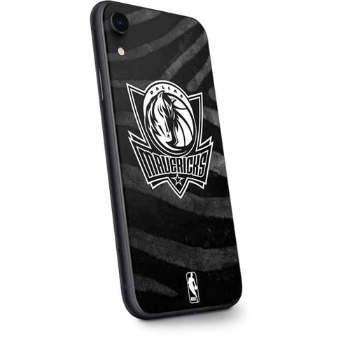 NBA Dallas Mavericks Black Animal Print iPhone XR Skin
