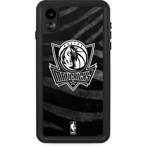 NBA Dallas Mavericks Black Animal Print iPhone XR Waterproof Case
