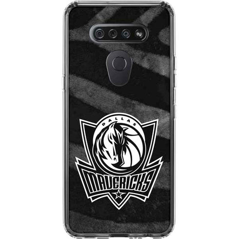 NBA Dallas Mavericks Black Animal Print LG K51/Q51 Clear Case
