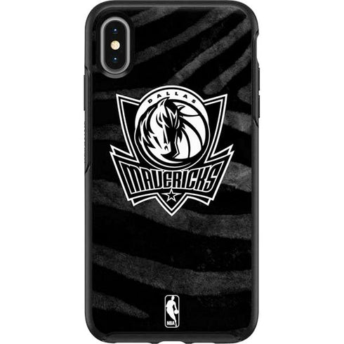 NBA Dallas Mavericks Black Animal Print Otterbox Symmetry iPhone Skin