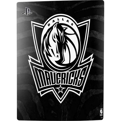 NBA Dallas Mavericks Black Animal Print PS5 Digital Edition Console Skin