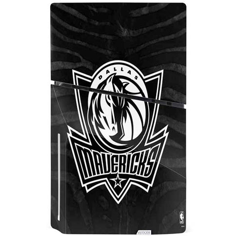 NBA Dallas Mavericks Black Animal Print PS5 Slim Disk Console Skin