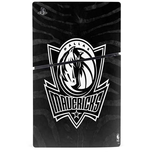 NBA Dallas Mavericks Black Animal Print PS5 Slim Digital Edition Console Skin