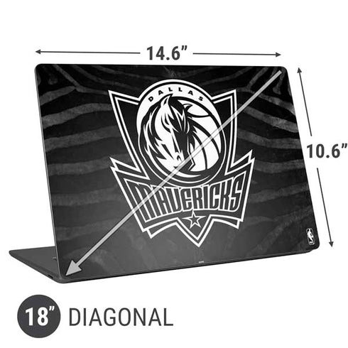 NBA Dallas Mavericks Black Animal Print Universal Laptop 18in (14.6 x 10.6in) Skin