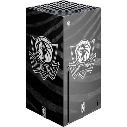 NBA Dallas Mavericks Black Animal Print Xbox Series X Console Skin