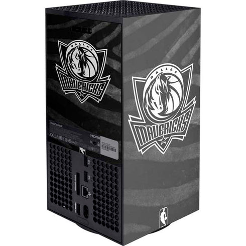 NBA Dallas Mavericks Black Animal Print Xbox Series X Console Skin