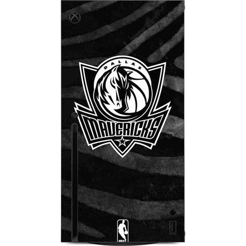 NBA Dallas Mavericks Black Animal Print Xbox Series X Console Skin