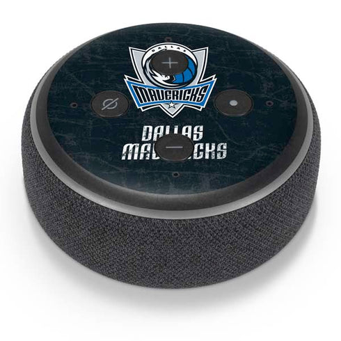 NBA Dallas Mavericks Black Primary Logo Amazon Echo Dot Skin
