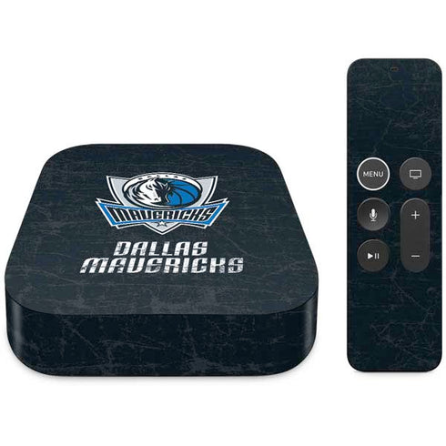 NBA Dallas Mavericks Black Primary Logo Apple TV Skin