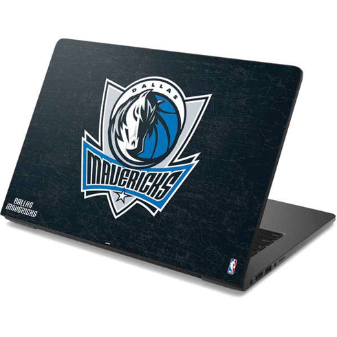 NBA Dallas Mavericks Black Primary Logo Dell Chromebook Skin
