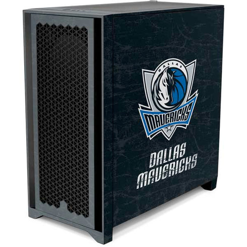 NBA Dallas Mavericks Black Primary Logo Corsair 4000D Tempered Glass Mid-Tower ATX Case Skin