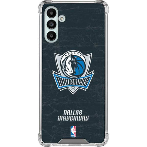 NBA Dallas Mavericks Black Primary Logo Galaxy A13 5G Clear Case